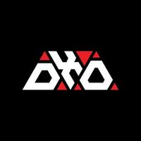 design del logo della lettera triangolare dxo con forma triangolare. dxo triangolo logo design monogramma. modello di logo vettoriale triangolo dxo con colore rosso. logo triangolare dxo logo semplice, elegante e lussuoso. dx