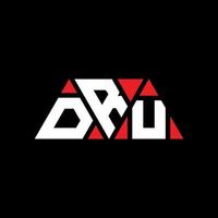 design del logo della lettera triangolo dru con forma triangolare. monogramma di design del logo del triangolo dru. modello di logo vettoriale triangolo dru con colore rosso. dru logo triangolare logo semplice, elegante e lussuoso. dru