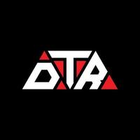 design del logo della lettera del triangolo dtr con forma triangolare. monogramma di design del logo del triangolo dtr. modello di logo vettoriale triangolo dtr con colore rosso. dtr logo triangolare logo semplice, elegante e lussuoso. dtr