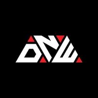 design del logo della lettera del triangolo dnw con forma triangolare. dnw triangolo logo design monogramma. modello di logo vettoriale triangolo dnw con colore rosso. dnw logo triangolare logo semplice, elegante e lussuoso. dnw