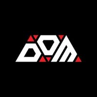 design del logo della lettera triangolo dom con forma triangolare. monogramma di design del logo del triangolo dom. modello di logo vettoriale triangolo dom con colore rosso. logo triangolare dom logo semplice, elegante e lussuoso. dom