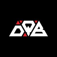 design del logo della lettera triangolare dqb con forma triangolare. monogramma di design del logo del triangolo dqb. modello di logo vettoriale triangolo dqb con colore rosso. dqb logo triangolare logo semplice, elegante e lussuoso. dqb