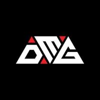 design del logo della lettera triangolare dmg con forma triangolare. monogramma di design del logo del triangolo dmg. modello di logo vettoriale triangolo dmg con colore rosso. dmg logo triangolare logo semplice, elegante e lussuoso. dmg