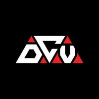 design del logo della lettera del triangolo dcv con forma triangolare. monogramma di design del logo del triangolo dcv. modello di logo vettoriale triangolo dcv con colore rosso. logo triangolare dcv logo semplice, elegante e lussuoso. dcv