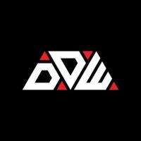 design del logo della lettera del triangolo ddw con forma triangolare. monogramma di design del logo del triangolo ddw. modello di logo vettoriale triangolo ddw con colore rosso. logo triangolare ddw logo semplice, elegante e lussuoso. ddw