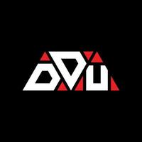 design del logo della lettera triangolare ddu con forma triangolare. ddu triangolo logo design monogramma. modello di logo vettoriale triangolo ddu con colore rosso. ddu logo triangolare logo semplice, elegante e lussuoso. ddu