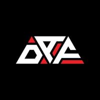 daf triangolo lettera logo design con forma triangolare. daf triangolo logo design monogramma. modello di logo vettoriale triangolo daf con colore rosso. daf logo triangolare logo semplice, elegante e lussuoso. daf