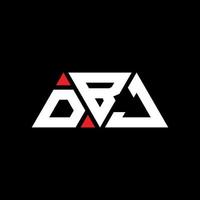 design del logo della lettera triangolo dbj con forma triangolare. monogramma di design del logo del triangolo dbj. modello di logo vettoriale triangolo dbj con colore rosso. dbj logo triangolare logo semplice, elegante e lussuoso. dbj