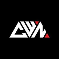 cwn triangolo lettera logo design con forma triangolare. monogramma di design con logo triangolo cwn. modello di logo vettoriale triangolo cwn con colore rosso. logo triangolare cwn logo semplice, elegante e lussuoso. cwn