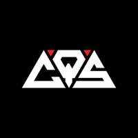 design del logo della lettera triangolare cqs con forma triangolare. monogramma del design del logo del triangolo cqs. modello di logo vettoriale triangolo cqs con colore rosso. logo triangolare cqs logo semplice, elegante e lussuoso. cq