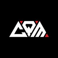design del logo della lettera triangolare cqm con forma triangolare. monogramma di design con logo triangolo cqm. modello di logo vettoriale triangolo cqm con colore rosso. logo triangolare cqm logo semplice, elegante e lussuoso. mq