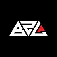 design del logo della lettera triangolo bzl con forma triangolare. bzl triangolo logo design monogramma. modello di logo vettoriale triangolo bzl con colore rosso. logo triangolare bzl logo semplice, elegante e lussuoso. bzl