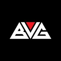 design del logo della lettera del triangolo bvg con forma triangolare. bvg triangolo logo design monogramma. modello di logo vettoriale triangolo bvg con colore rosso. logo triangolare bvg logo semplice, elegante e lussuoso. bvg