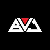 design del logo della lettera del triangolo bvj con forma triangolare. bvj triangolo logo design monogramma. modello di logo vettoriale triangolo bvj con colore rosso. logo triangolare bvj logo semplice, elegante e lussuoso. bvj