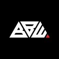 design del logo della lettera triangolo bbw con forma triangolare. monogramma bbw triangolo logo design. modello di logo vettoriale triangolo bbw con colore rosso. logo triangolare bbw logo semplice, elegante e lussuoso. bbw