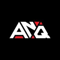 design del logo della lettera triangolare anq con forma triangolare. monogramma di design del logo del triangolo anq. modello di logo vettoriale triangolo anq con colore rosso. anq logo triangolare logo semplice, elegante e lussuoso. anq