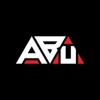 design del logo della lettera del triangolo abu con forma triangolare. monogramma di progettazione logo triangolo abu. modello di logo vettoriale triangolo abu con colore rosso. logo triangolare abu logo semplice, elegante e lussuoso. abu