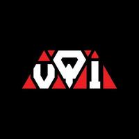 design del logo della lettera del triangolo vqi con forma triangolare. vqi triangolo logo design monogramma. modello di logo vettoriale triangolo vqi con colore rosso. logo triangolare vqi logo semplice, elegante e lussuoso. vqi