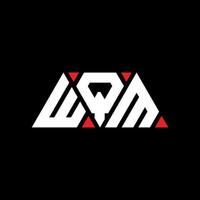 design del logo della lettera triangolare wqm con forma triangolare. monogramma di design del logo del triangolo wqm. modello di logo vettoriale triangolo wqm con colore rosso. logo triangolare wqm logo semplice, elegante e lussuoso. wqm
