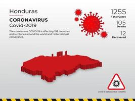 l'honduras ha interessato la mappa del paese della diffusione del coronavirus vettore