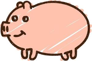 disegno di gesso di maiale vettore