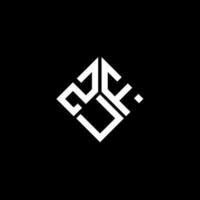 zuf lettera logo design su sfondo nero. zuf creative iniziali lettera logo concept. disegno della lettera zuf. vettore