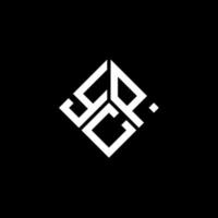 ycp lettera logo design su sfondo nero. ycp creative iniziali lettera logo concept. disegno della lettera ycp. vettore