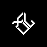 xul lettera logo design su sfondo nero. xul creative iniziali lettera logo concept. disegno della lettera xul. vettore