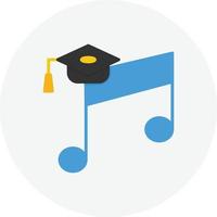 cerchio piatto di educazione musicale vettore