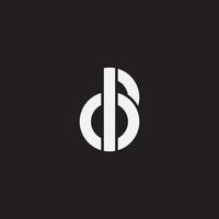 modello di logo monogramma lettera iniziale db. vettore