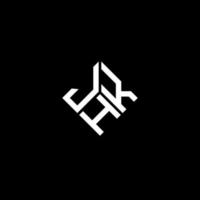 jk lettera logo design su sfondo nero. jhk creative iniziali lettera logo concept. disegno della lettera jk. vettore