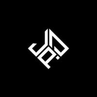 disegno del logo della lettera jpd su sfondo nero. jpd creative iniziali lettera logo concept. disegno della lettera jpd. vettore