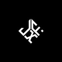 jxf lettera logo design su sfondo nero. jxf creative iniziali lettera logo concept. disegno della lettera jxf. vettore