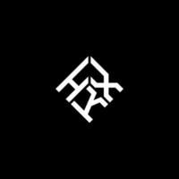hkx lettera logo design su sfondo nero. hkx creative iniziali lettera logo concept. disegno della lettera hkx. vettore