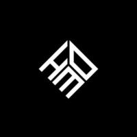 design del logo della lettera hmo su sfondo nero. hmo creative iniziali lettera logo concept. disegno della lettera hmo. vettore