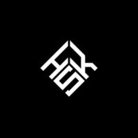 hsk lettera logo design su sfondo nero. hsk creative iniziali lettera logo concept. disegno della lettera hsk. vettore