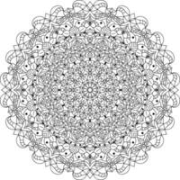 mandala di doodle disegnato a mano di vettore. tatuaggio, decorazione, henné, pagina del libro da colorare. vettore