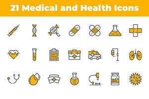 icone mediche e sanitarie vettore