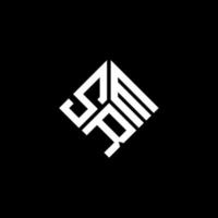 srm lettera logo design su sfondo nero. srm creative iniziali lettera logo concept. design della lettera srm. vettore