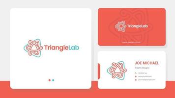 Triangle lab - pacchetto logo laboratorio tecnico vettore