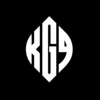 design del logo della lettera circolare kgq con forma circolare ed ellittica. kgq lettere ellittiche con stile tipografico. le tre iniziali formano un logo circolare. kgq cerchio emblema astratto monogramma lettera marchio vettore. vettore