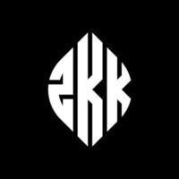 zkk circle letter logo design con forma circolare ed ellittica. zkk lettere ellittiche con stile tipografico. le tre iniziali formano un logo circolare. zkk cerchio emblema astratto monogramma lettera marchio vettore. vettore