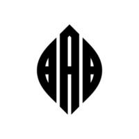 design del logo della lettera del cerchio di bab con forma circolare ed ellittica. bab lettere ellittiche con stile tipografico. le tre iniziali formano un logo circolare. bab cerchio emblema astratto monogramma lettera marchio vettore. vettore