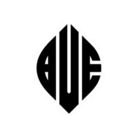 design del logo della lettera del cerchio bve con forma circolare ed ellittica. bve lettere ellittiche con stile tipografico. le tre iniziali formano un logo circolare. bve cerchio emblema astratto monogramma lettera marchio vettore. vettore