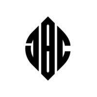 jbc circle letter logo design con forma circolare ed ellittica. jbc lettere ellittiche con stile tipografico. le tre iniziali formano un logo circolare. jbc cerchio emblema astratto monogramma lettera marchio vettore. vettore