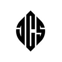 jcs circle letter logo design con forma circolare ed ellittica. jcs lettere ellittiche con stile tipografico. le tre iniziali formano un logo circolare. jcs cerchio emblema astratto monogramma lettera marchio vettore. vettore