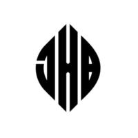 jxb circle letter logo design con forma circolare ed ellittica. jxb lettere ellittiche con stile tipografico. le tre iniziali formano un logo circolare. jxb cerchio emblema astratto monogramma lettera marchio vettore. vettore