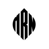 mrn circle letter logo design con cerchio ed ellisse. mrn lettere ellittiche con stile tipografico. le tre iniziali formano un logo circolare. mrn cerchio emblema astratto monogramma lettera marchio vettore. vettore