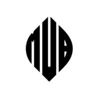 mvb circle letter logo design con forma circolare ed ellittica. lettere di ellisse mvb con stile tipografico. le tre iniziali formano un logo circolare. mvb cerchio emblema astratto monogramma lettera marchio vettore. vettore
