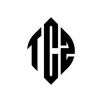 tcz cerchio lettera logo design con cerchio ed ellisse. tcz lettere ellittiche con stile tipografico. le tre iniziali formano un logo circolare. tcz cerchio emblema astratto monogramma lettera marchio vettore. vettore